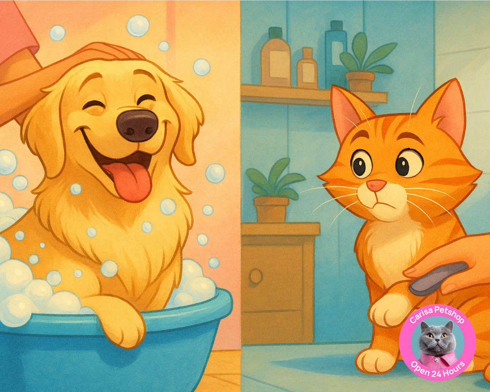 5 Perbedaan Grooming Anjing dan Kucing